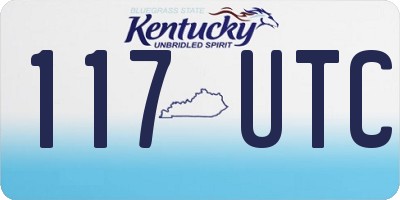 KY license plate 117UTC