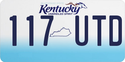 KY license plate 117UTD
