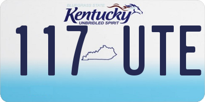KY license plate 117UTE