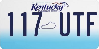 KY license plate 117UTF