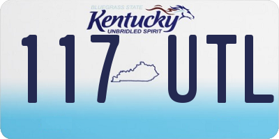 KY license plate 117UTL