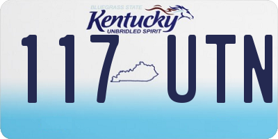 KY license plate 117UTN