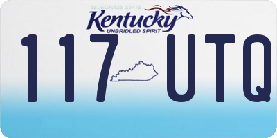 KY license plate 117UTQ