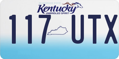 KY license plate 117UTX