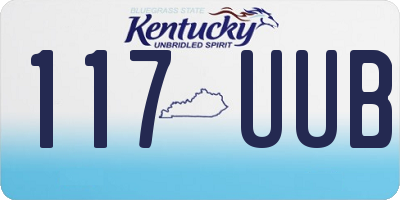 KY license plate 117UUB