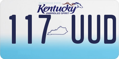 KY license plate 117UUD