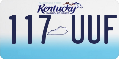 KY license plate 117UUF