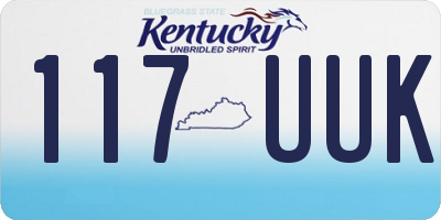 KY license plate 117UUK