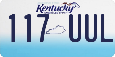 KY license plate 117UUL