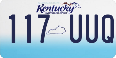 KY license plate 117UUQ