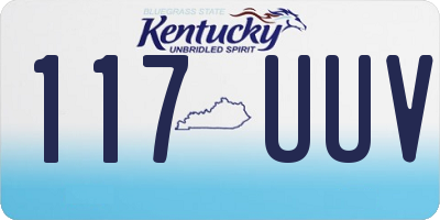 KY license plate 117UUV