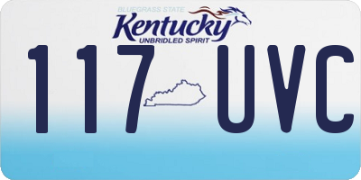 KY license plate 117UVC