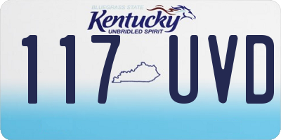 KY license plate 117UVD