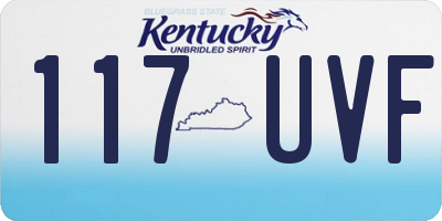 KY license plate 117UVF