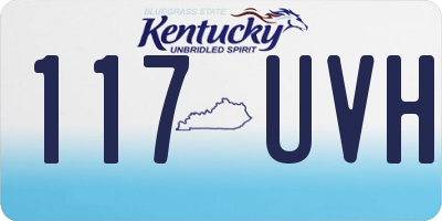 KY license plate 117UVH