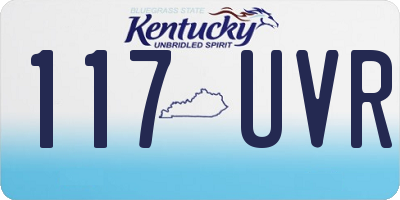 KY license plate 117UVR