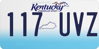 KY license plate 117UVZ