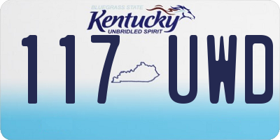 KY license plate 117UWD