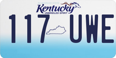 KY license plate 117UWE