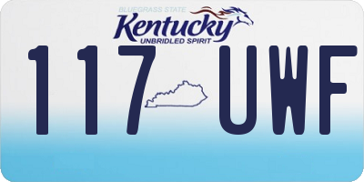 KY license plate 117UWF
