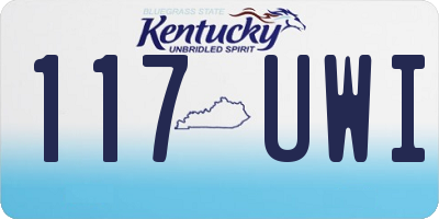 KY license plate 117UWI
