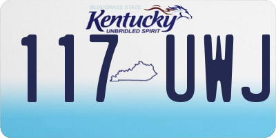 KY license plate 117UWJ