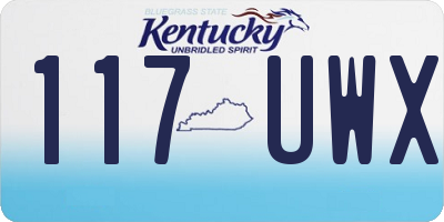 KY license plate 117UWX