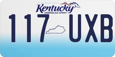 KY license plate 117UXB