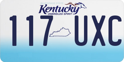 KY license plate 117UXC