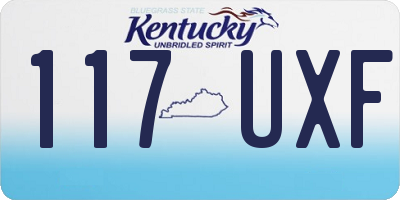 KY license plate 117UXF