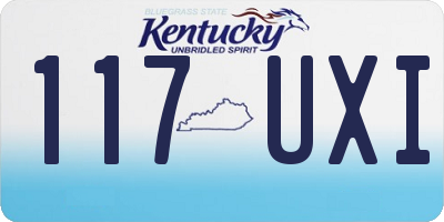 KY license plate 117UXI