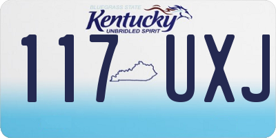 KY license plate 117UXJ