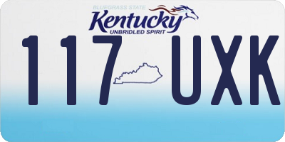 KY license plate 117UXK