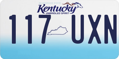 KY license plate 117UXN