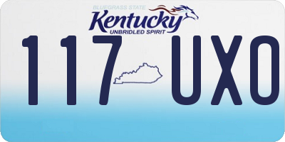 KY license plate 117UXO