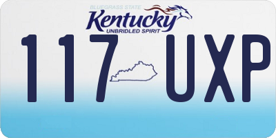 KY license plate 117UXP