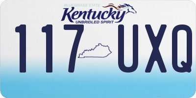 KY license plate 117UXQ