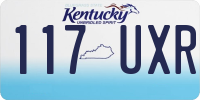 KY license plate 117UXR