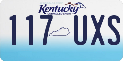 KY license plate 117UXS
