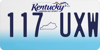 KY license plate 117UXW