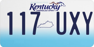 KY license plate 117UXY