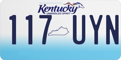 KY license plate 117UYN