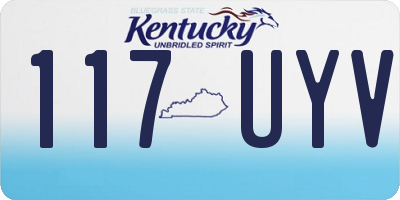 KY license plate 117UYV