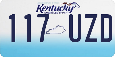 KY license plate 117UZD