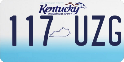 KY license plate 117UZG