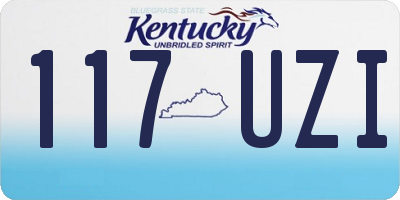 KY license plate 117UZI