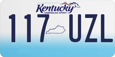 KY license plate 117UZL