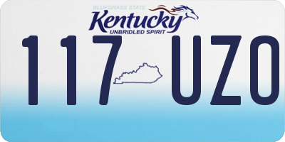 KY license plate 117UZO