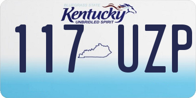 KY license plate 117UZP