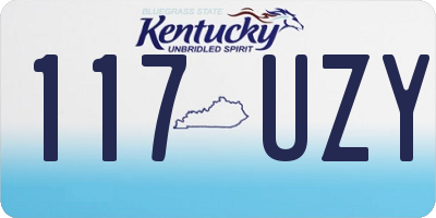 KY license plate 117UZY